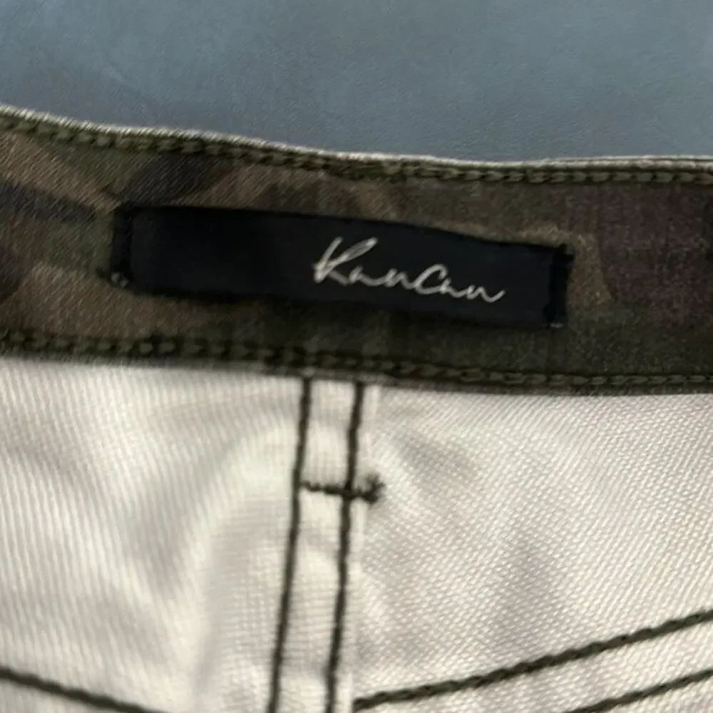 Kancan Jeans Womens 26 Green Camo Ankle Skinny‎ Midrise Stretch Casual